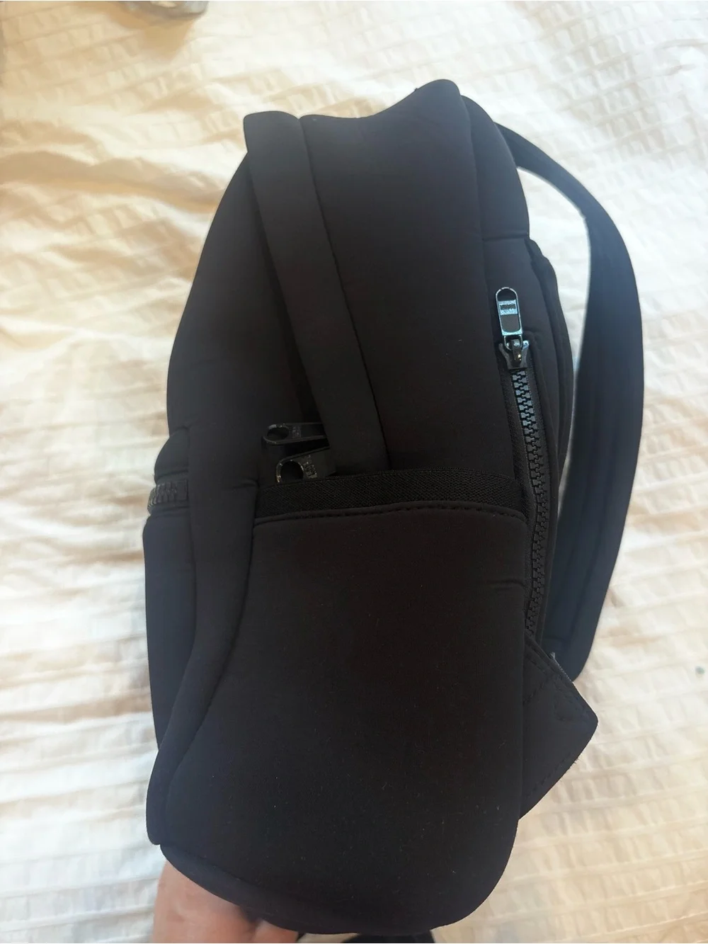 Dagne Dover Black Medium Dakota Backpack with Front Zip Pocketn